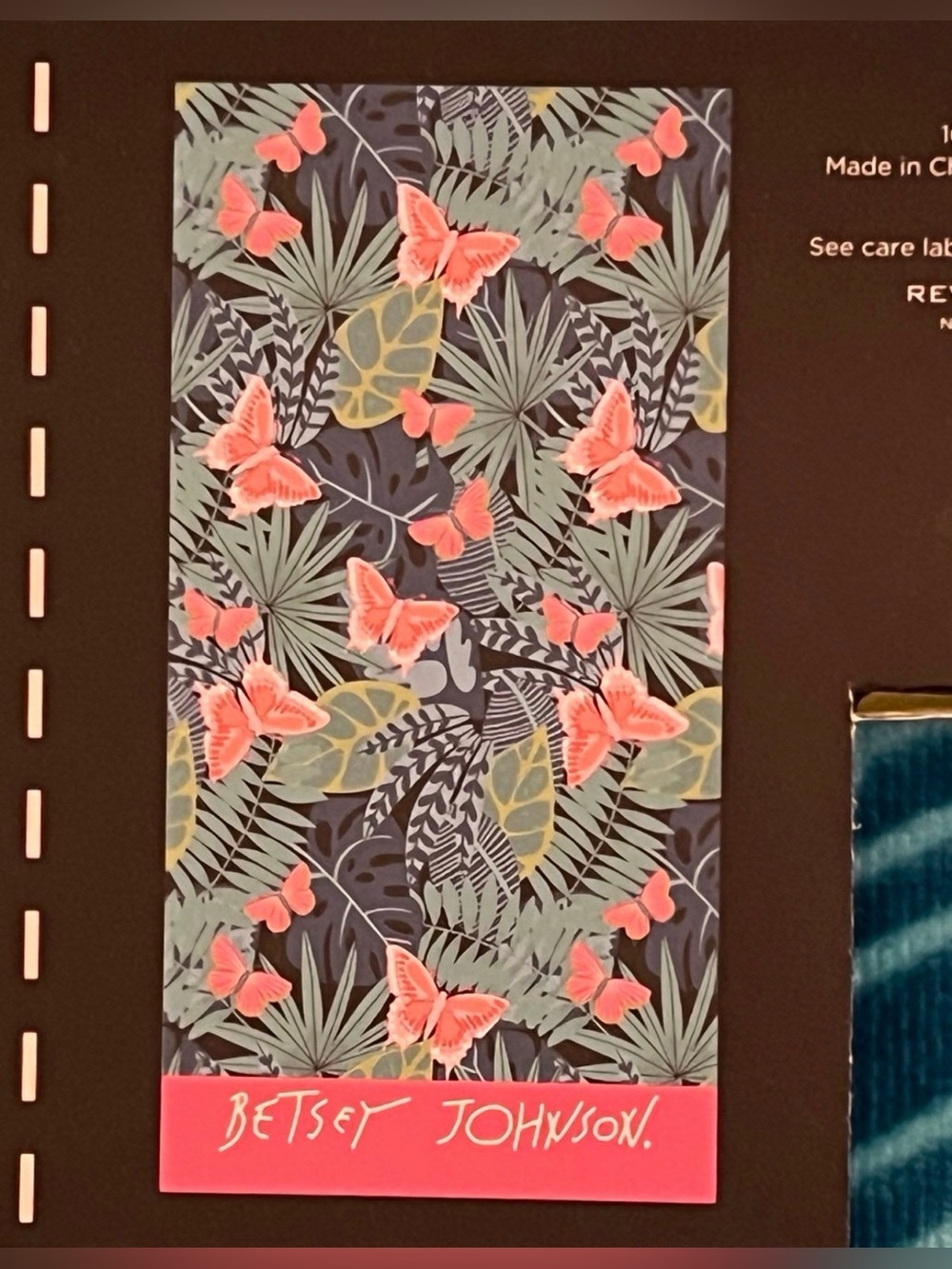 Betsey Johnson Colorful Tropical Butterfly Beach Towel